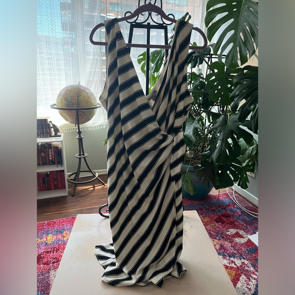 Black and White Wrap Dress
